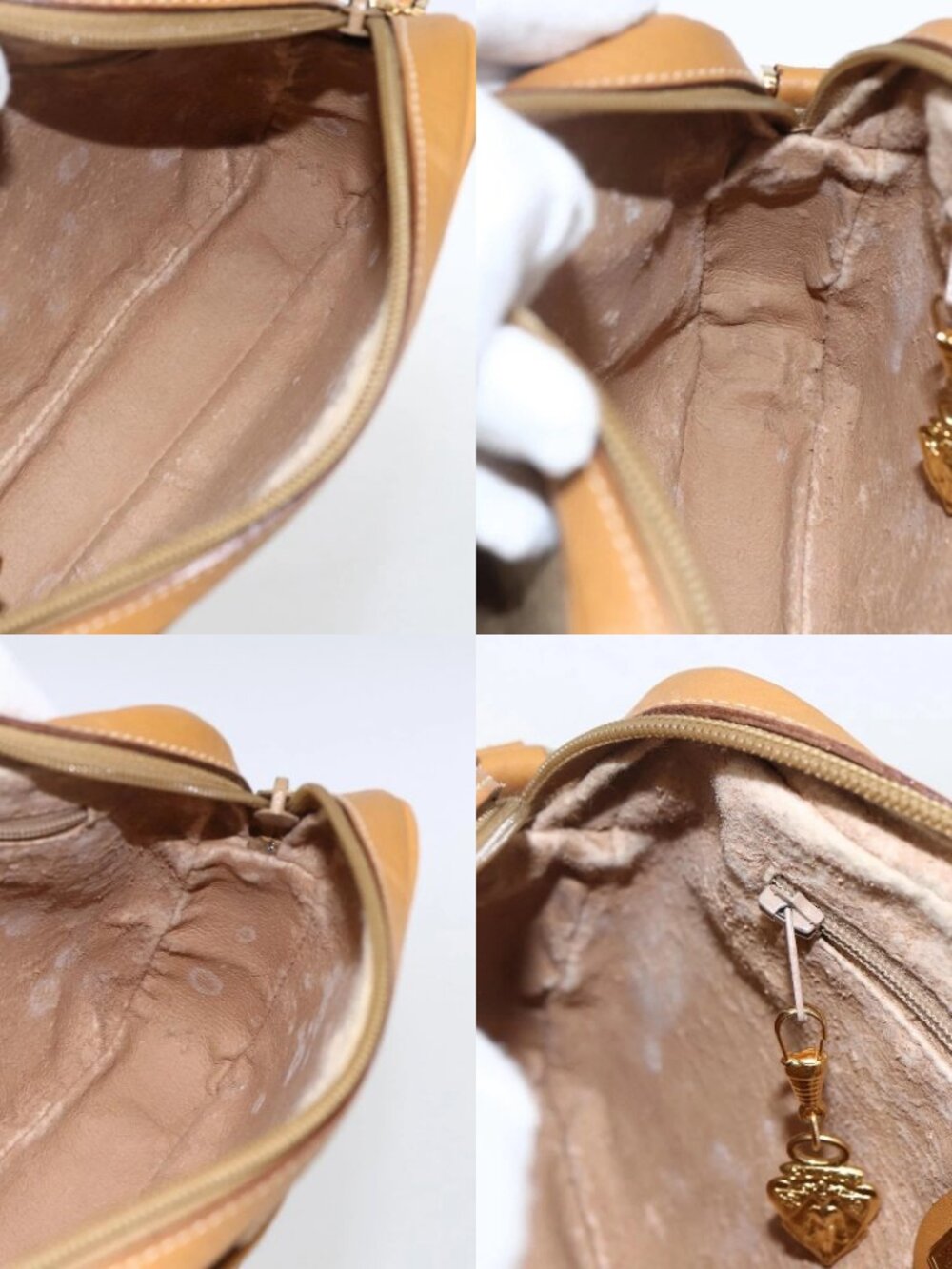 GUCCI Micro GG Supreme Shoulder Bag PVC Beige Gold Auth BA10759 - Picture 12 of 14